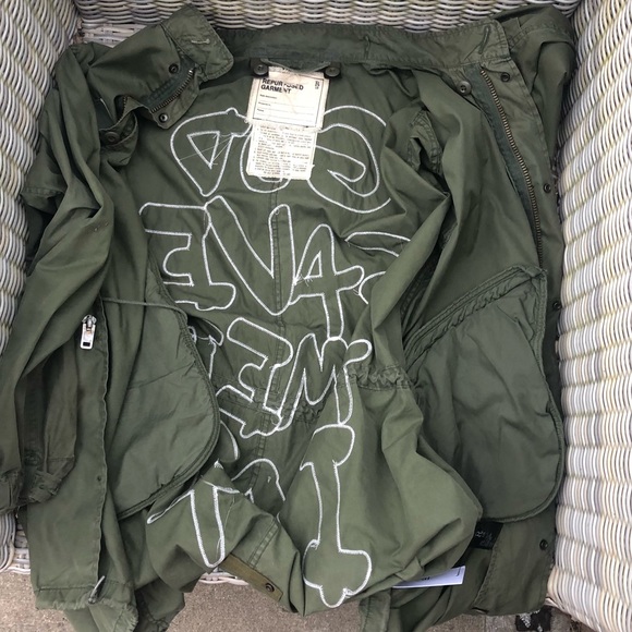 R13 God Save America Jacket Army L OS Repurposed - Picture 10 of 16